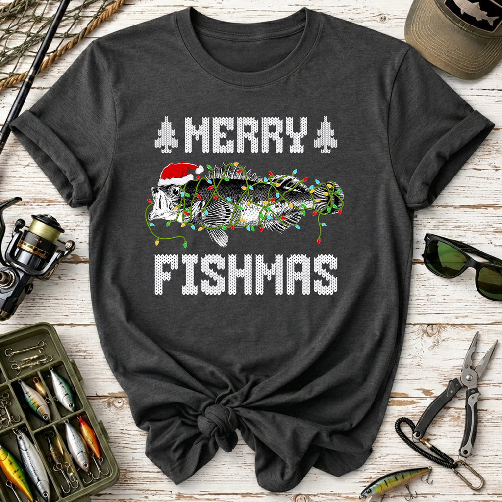 Festive Fishing Holiday Merry Fishmas T-Shirt