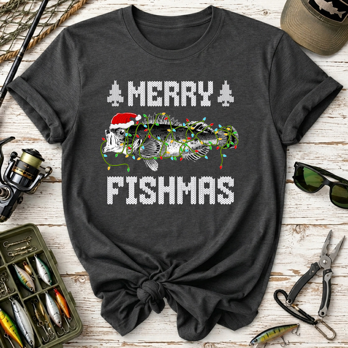 Festive Fishing Holiday Merry Fishmas T-Shirt