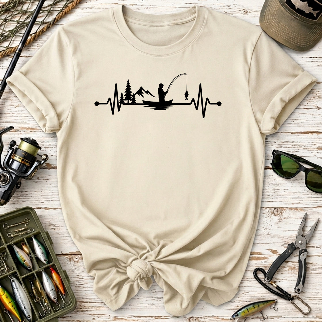 Fishing Heartbeat T-Shirt
