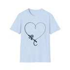 Fishing Hook Heart T-Shirt