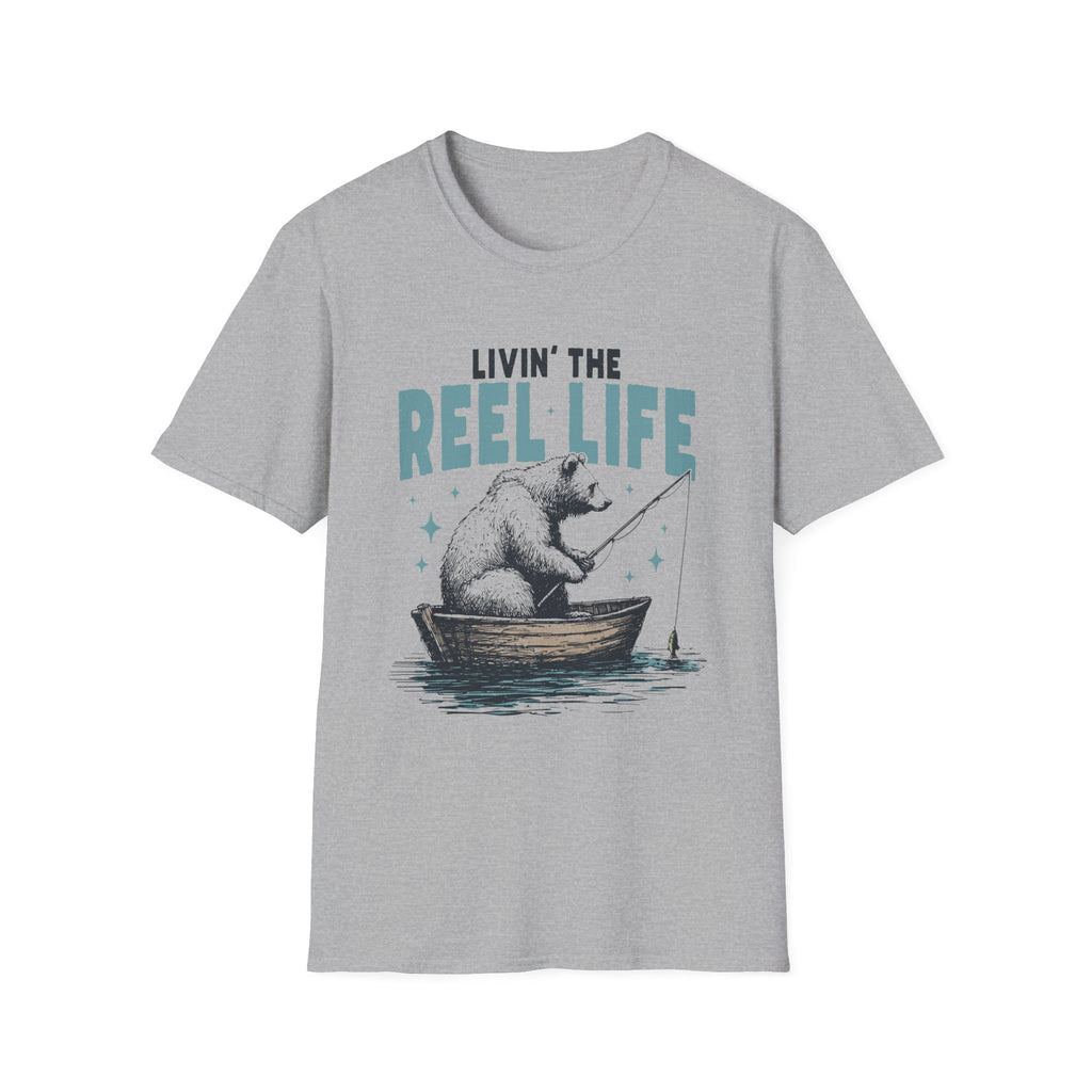 Livin' the Reel Life Bear Fishing T-Shirt
