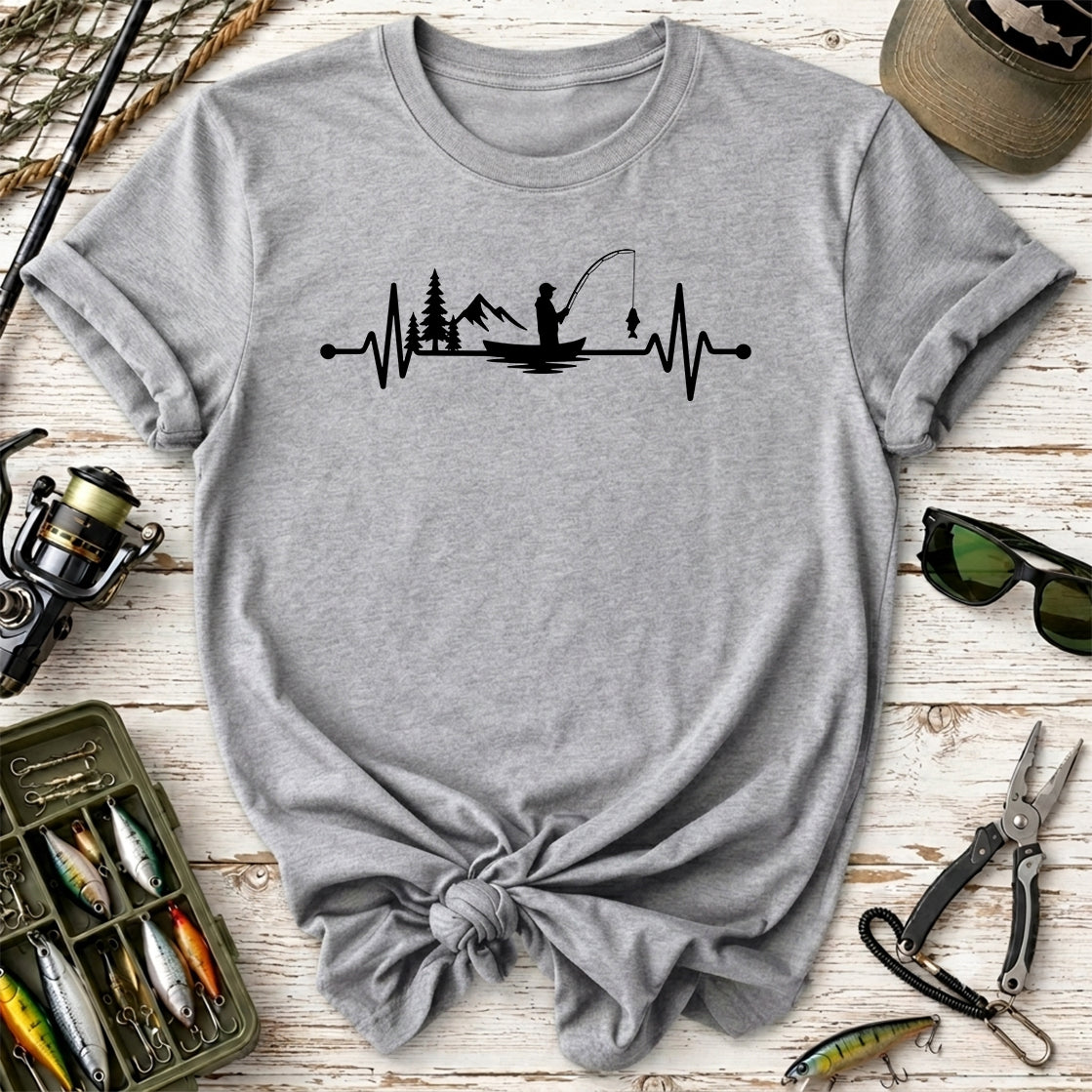 Fishing Heartbeat T-Shirt