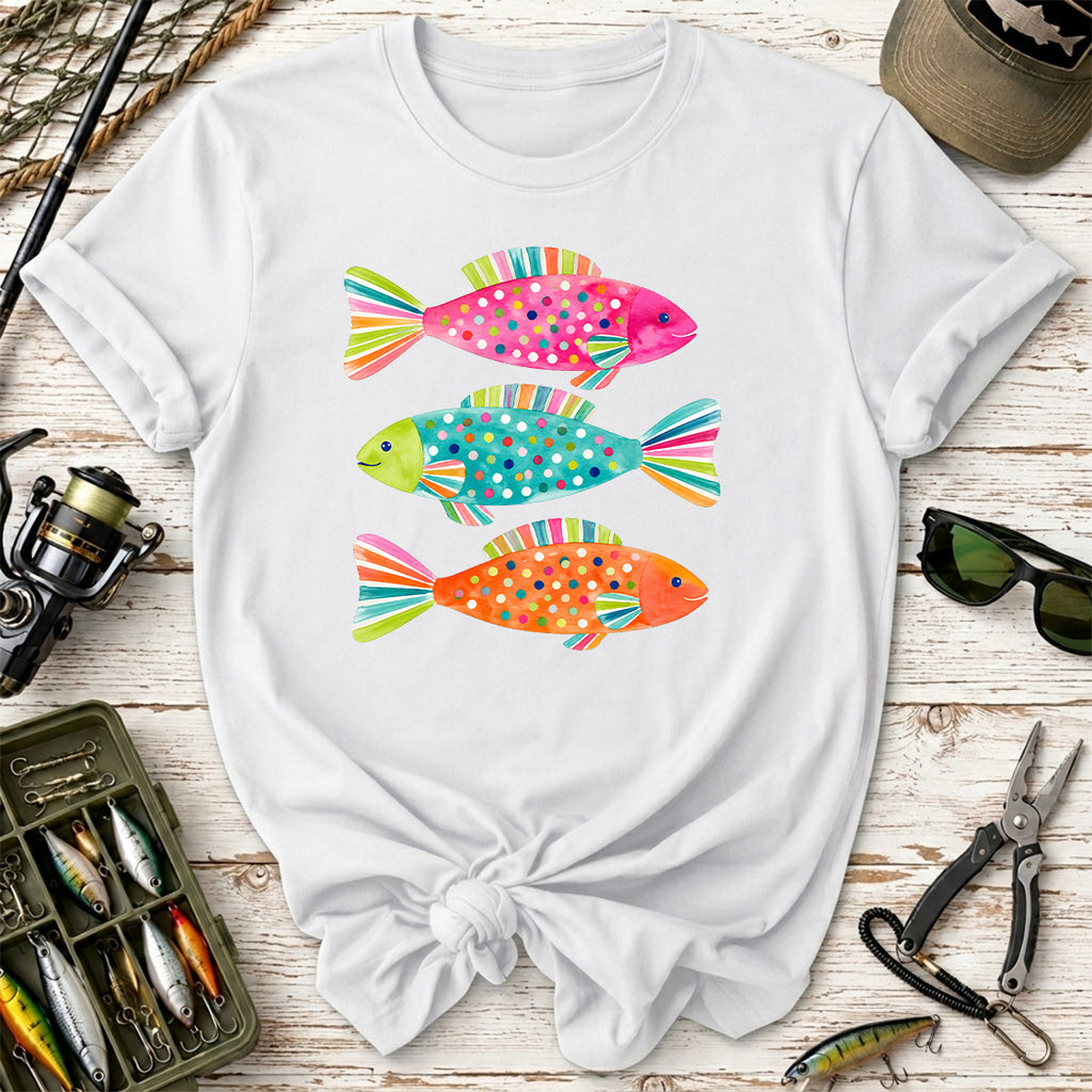 Colorful Polka Dot Fish T-Shirt