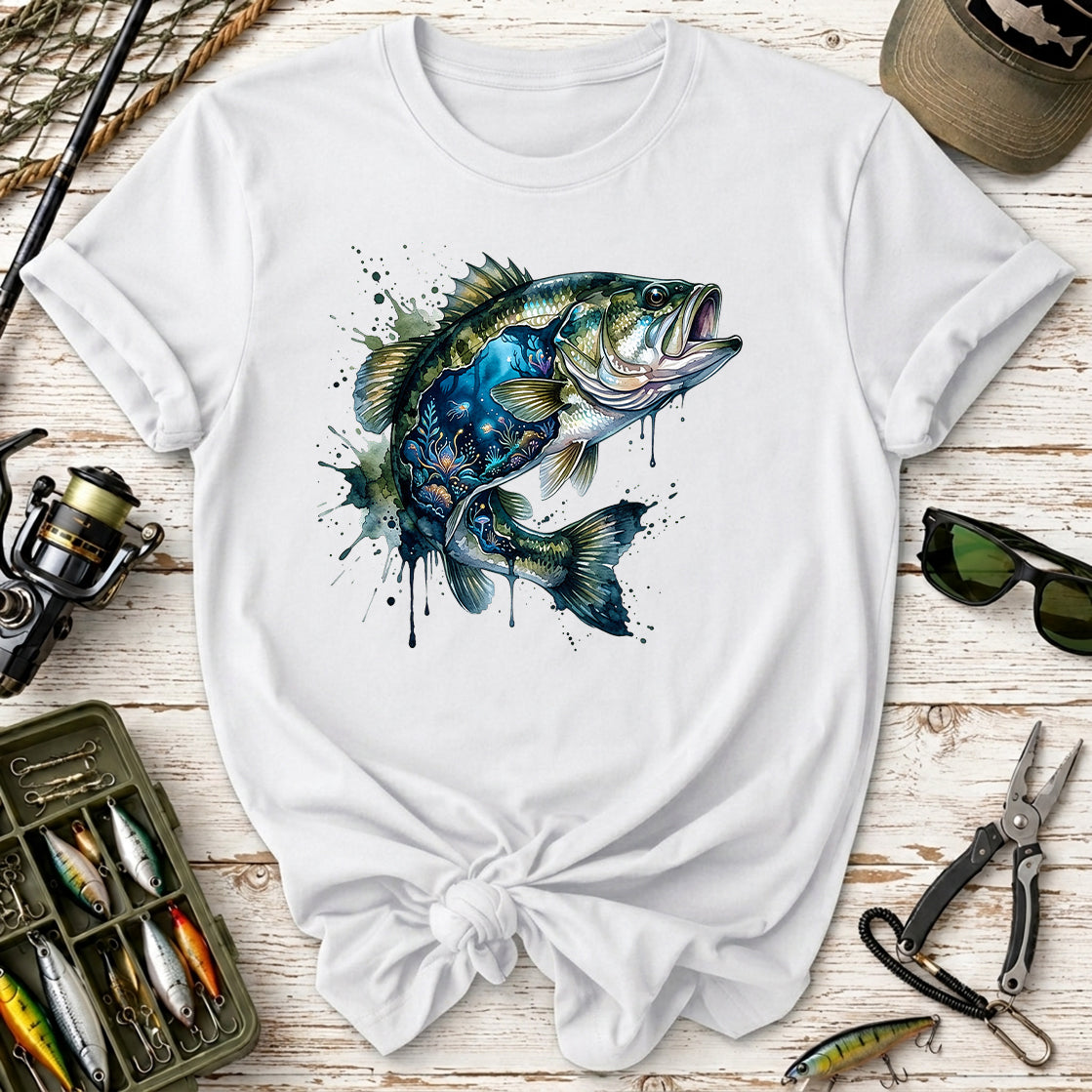Bass Fish Graphic T-Shirt