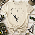 Fishing Hook Heart T-Shirt