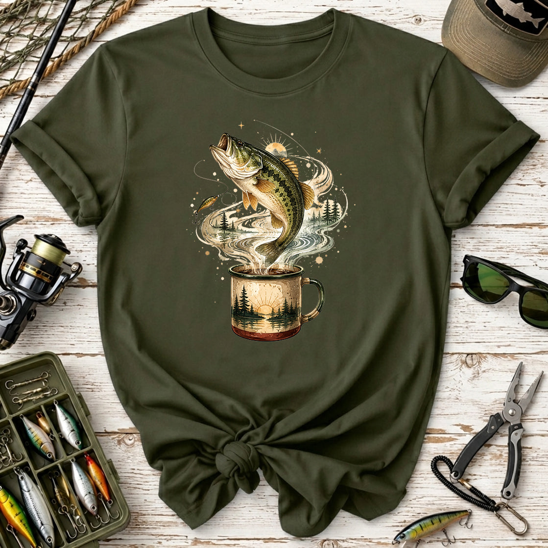 Bass Fishing Graphic Fish Mug T-shirt
