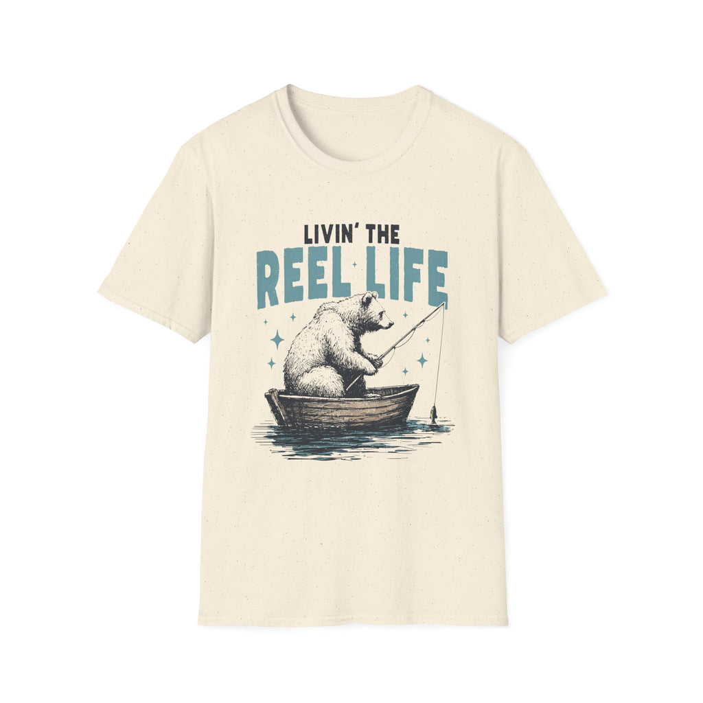 Livin' the Reel Life Bear Fishing T-Shirt