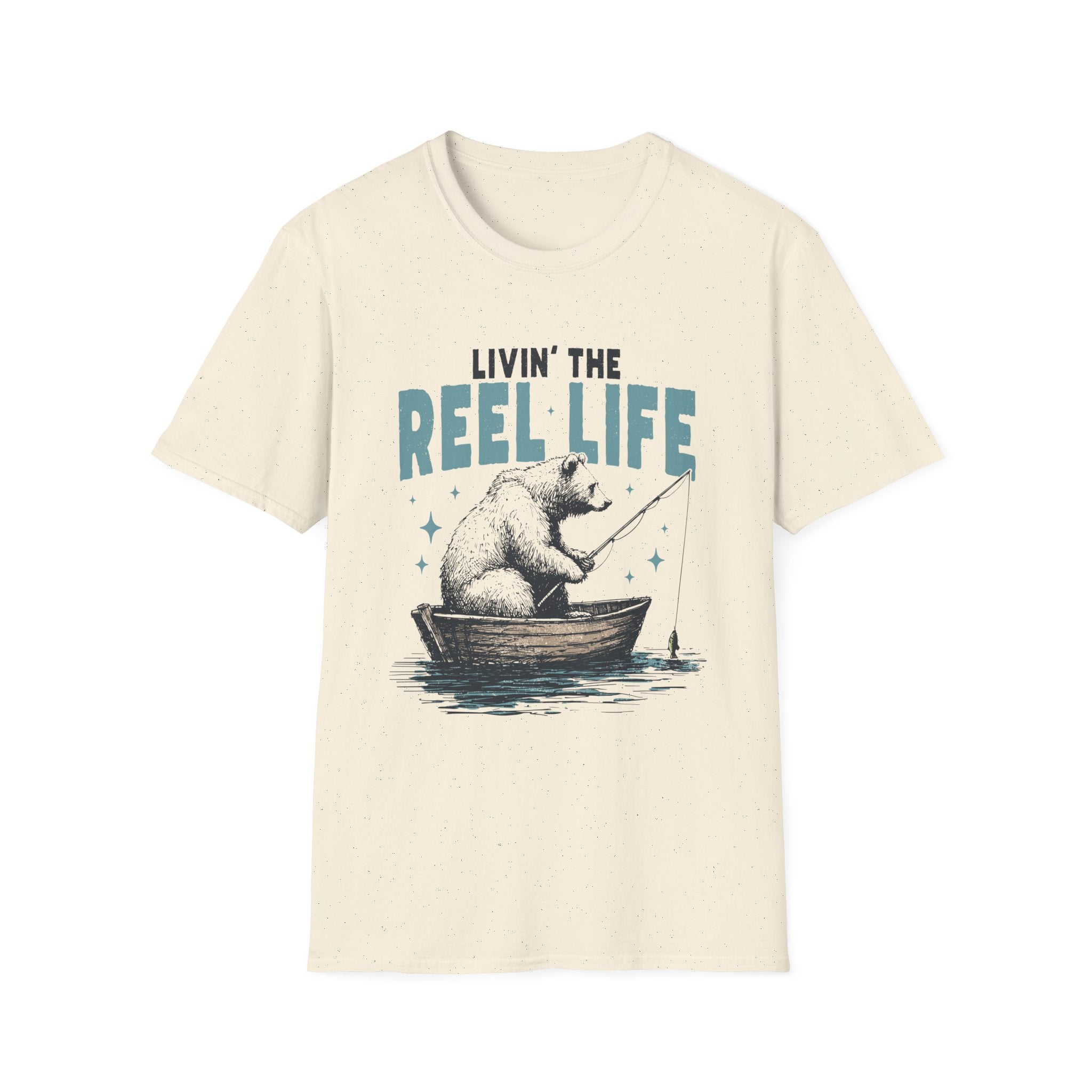 Livin' the Reel Life Bear Fishing T-Shirt