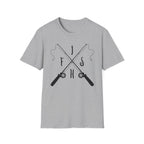 Fishing Rod Cross Graphic T-Shirt