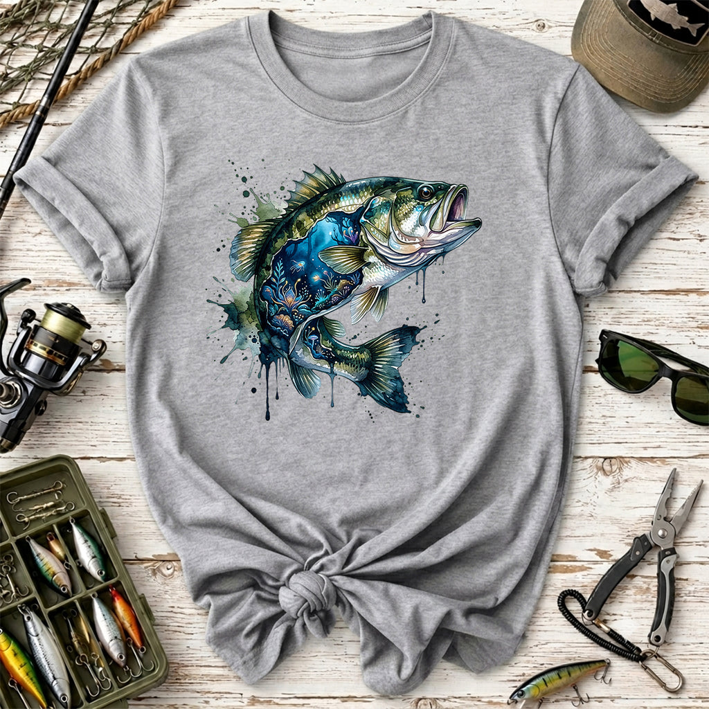 Bass Fish Graphic T-Shirt