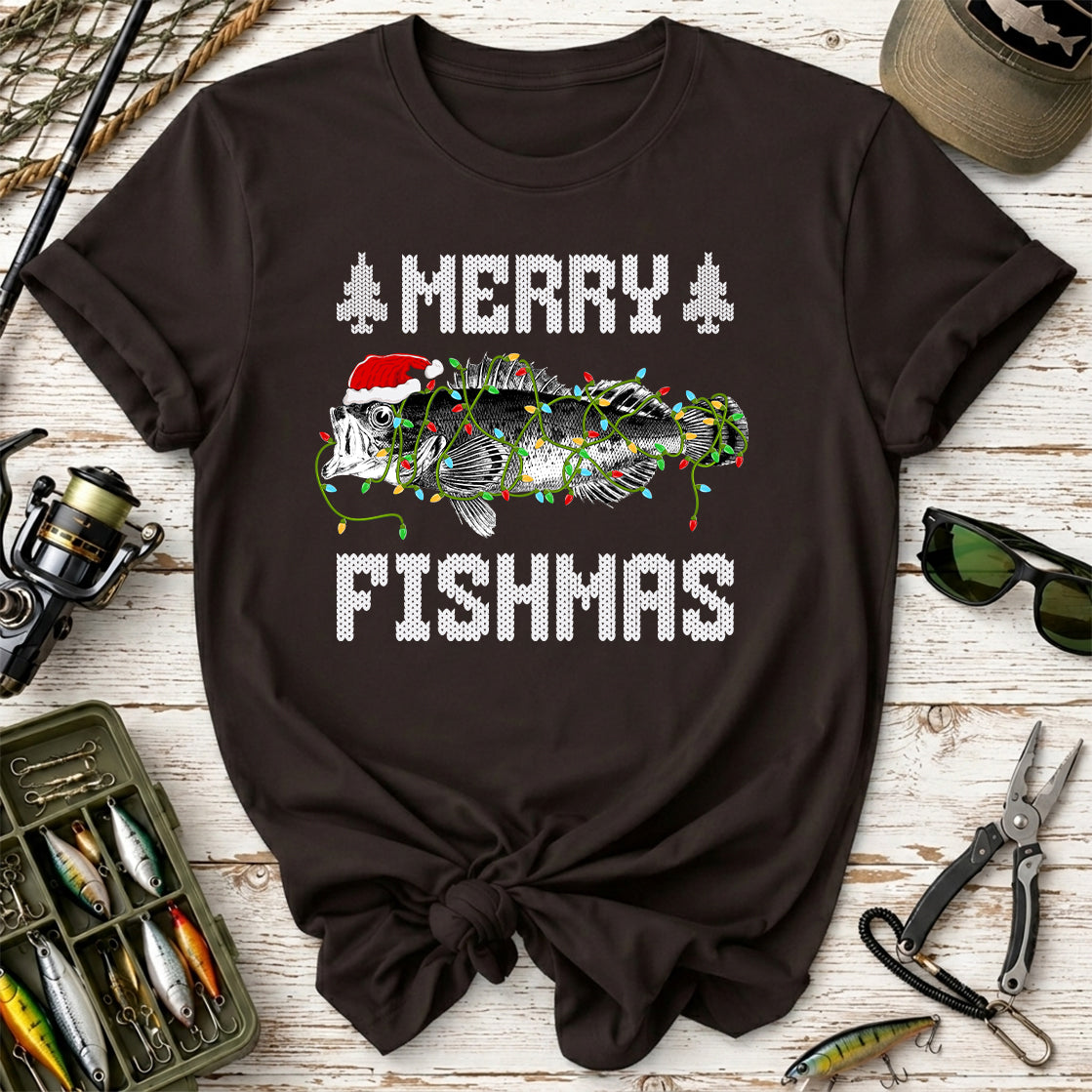Festive Fishing Holiday Merry Fishmas T-Shirt