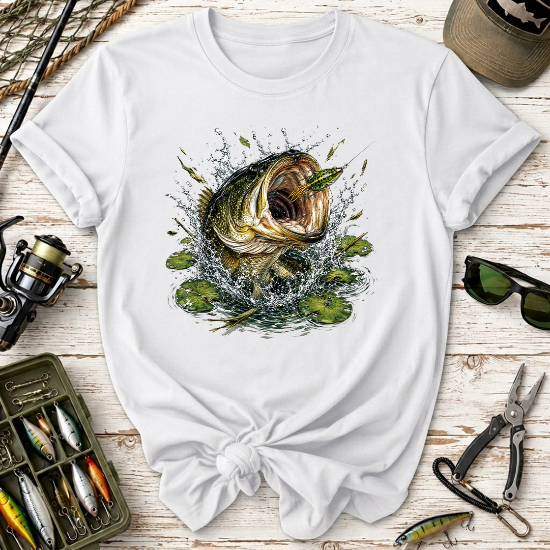 Big Mouth Largemouth Bass Fishing T‑Shirt
