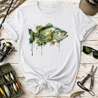 Bass Watercolor Fish T-Shirt