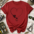 Fishing Hook Heart T-Shirt