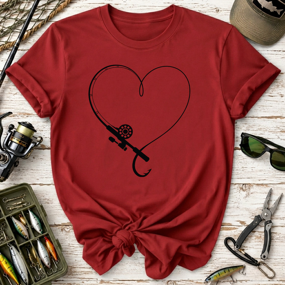 Fishing Hook Heart T-Shirt