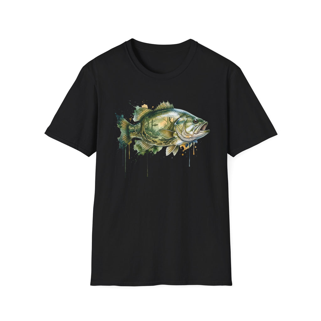 Bass Watercolor Fish T-Shirt