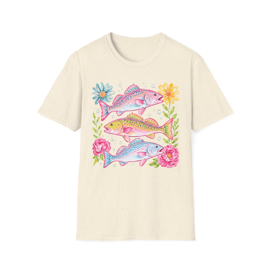 Colorful Trout & Flowers T-Shirt