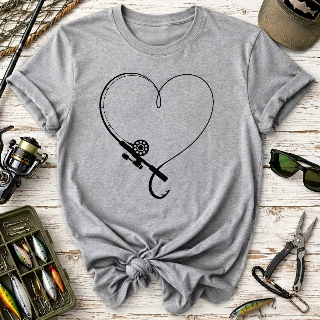 Fishing Hook Heart T-Shirt