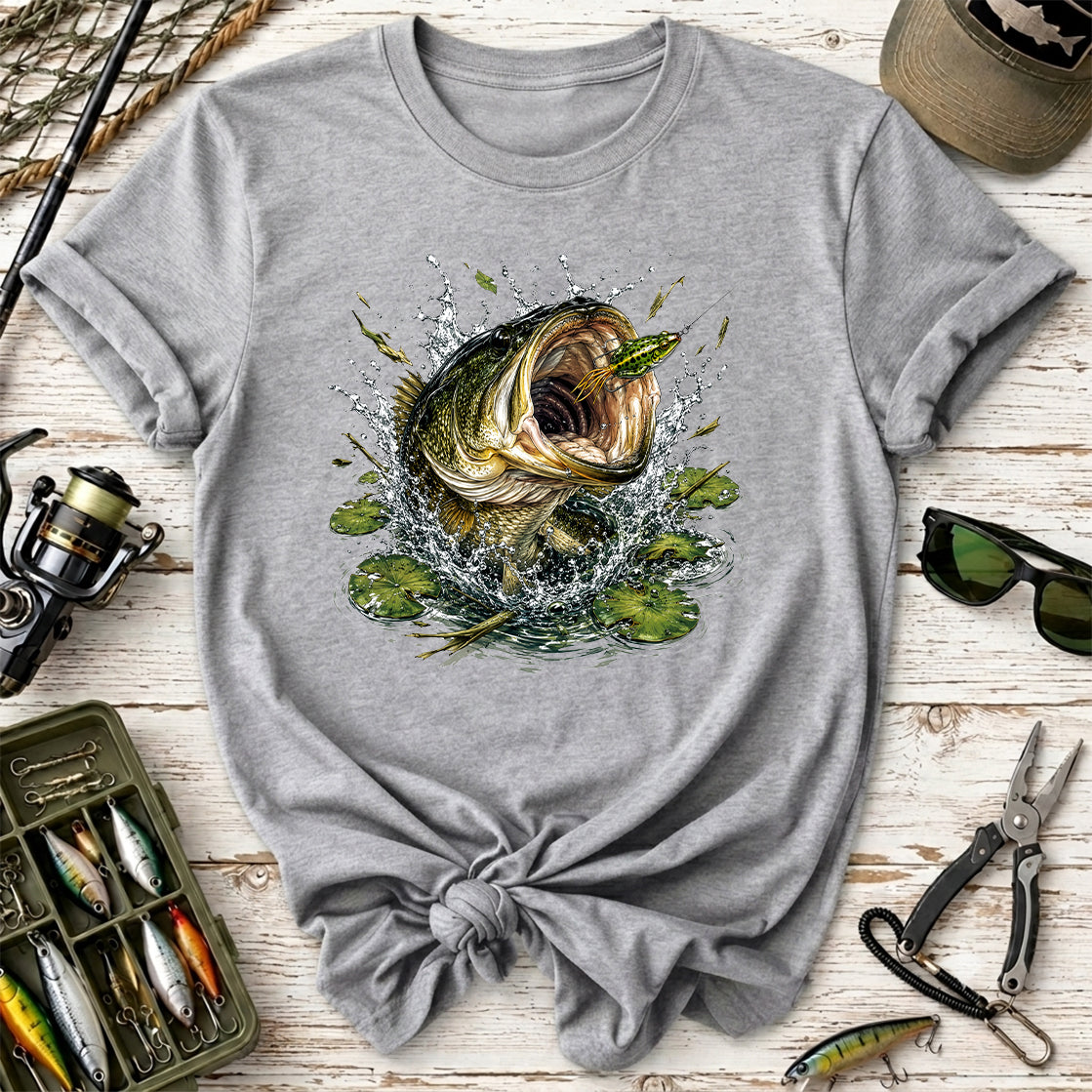 Big Mouth Largemouth Bass Fishing T‑Shirt