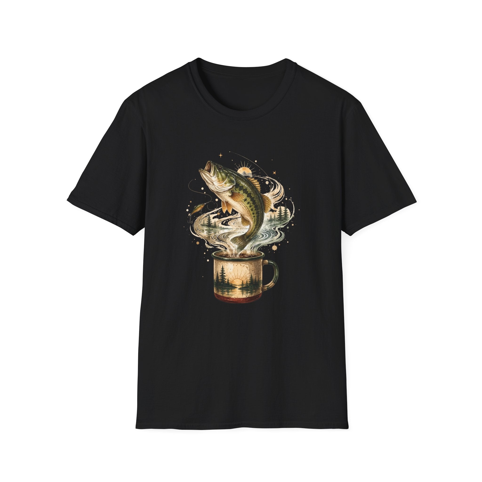 Bass Fishing Graphic Fish Mug T-shirt