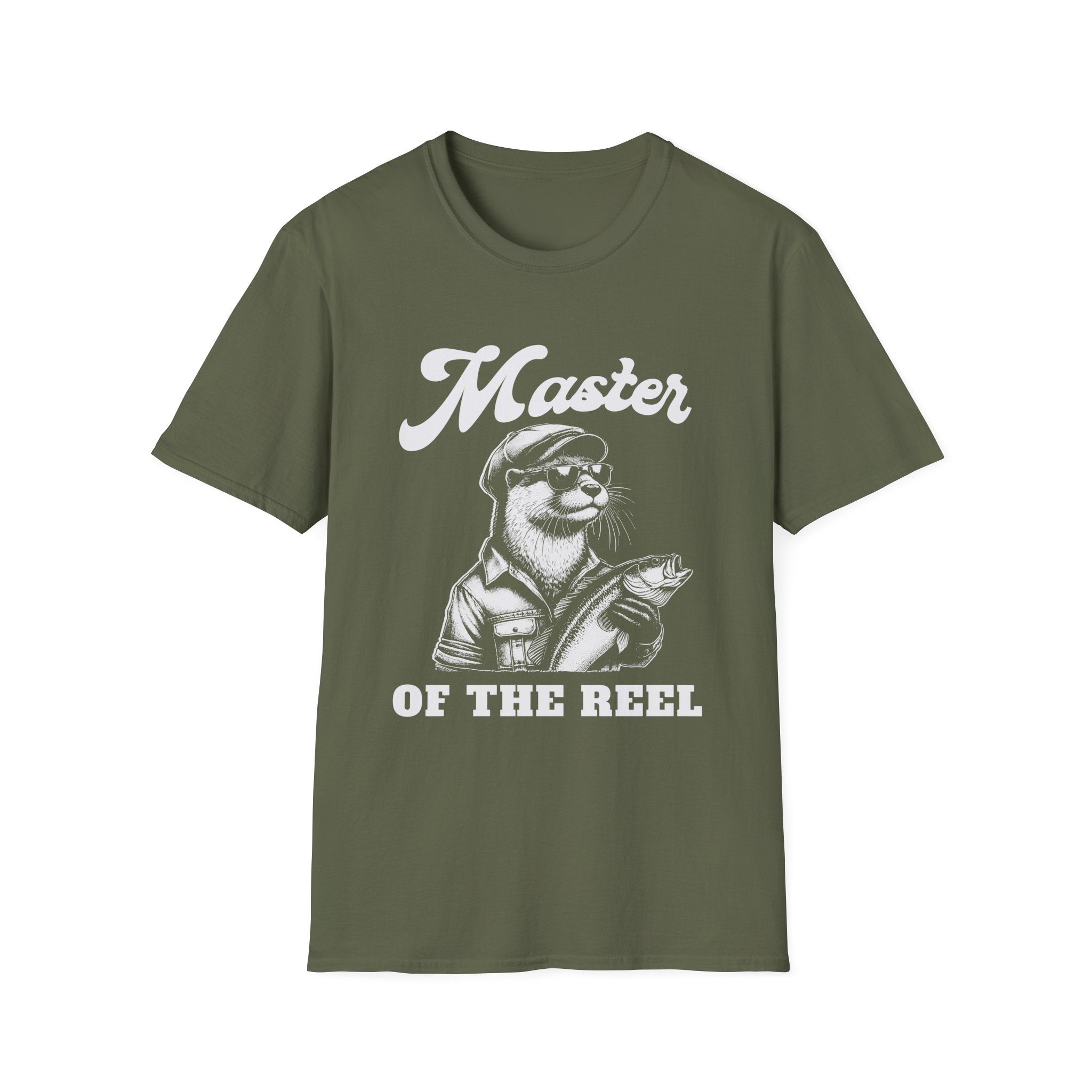 Master of the Reel Retro Otter Fishing T-Shirt