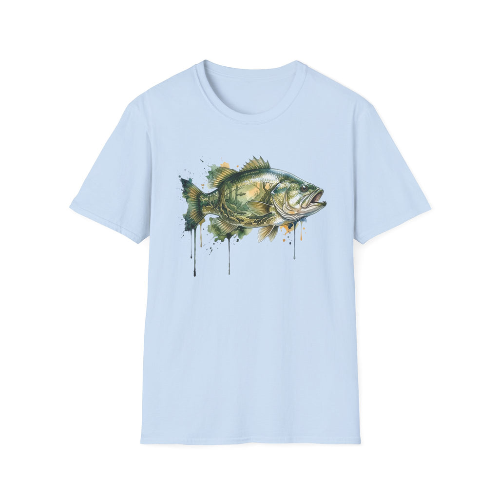 Bass Watercolor Fish T-Shirt
