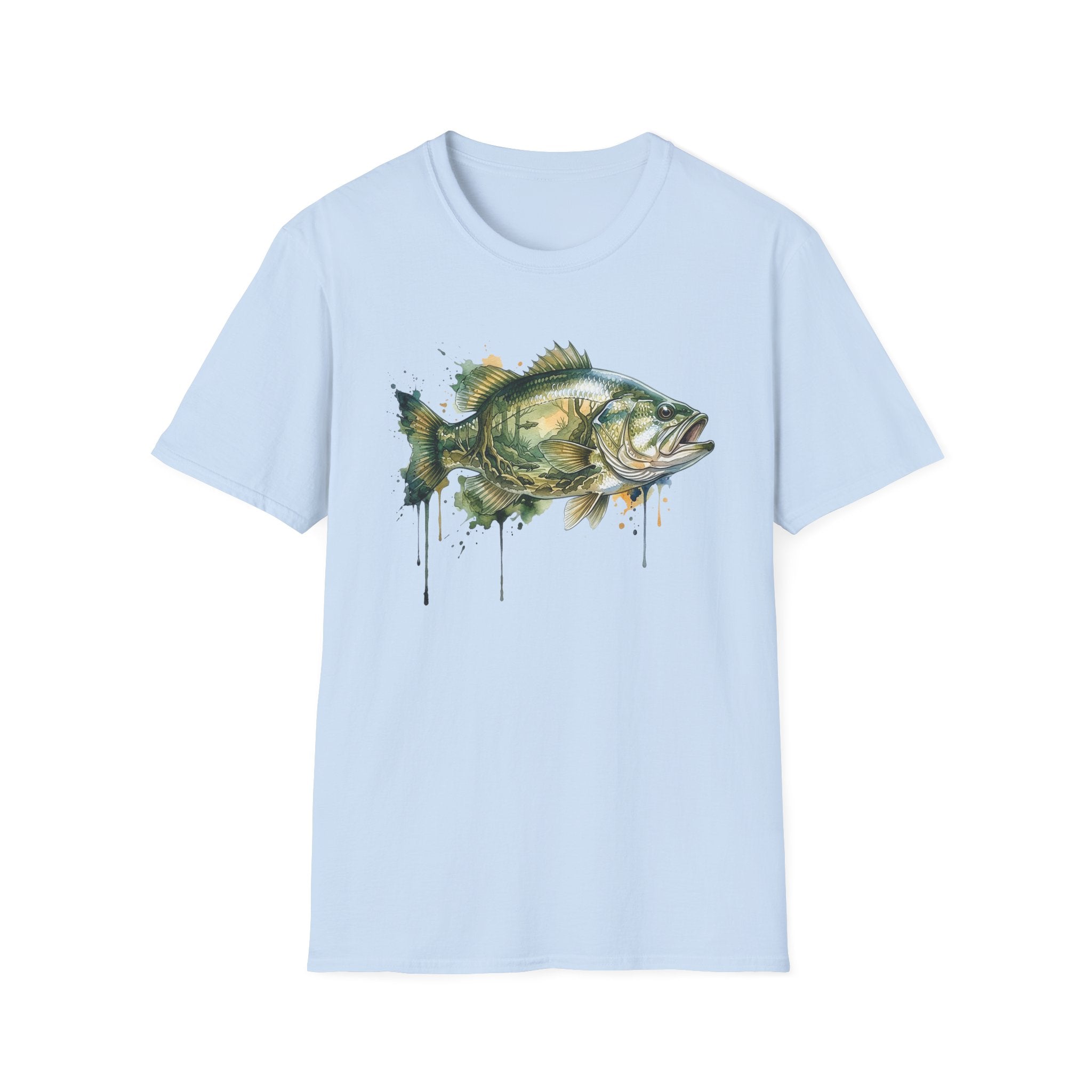 Bass Watercolor Fish T-Shirt