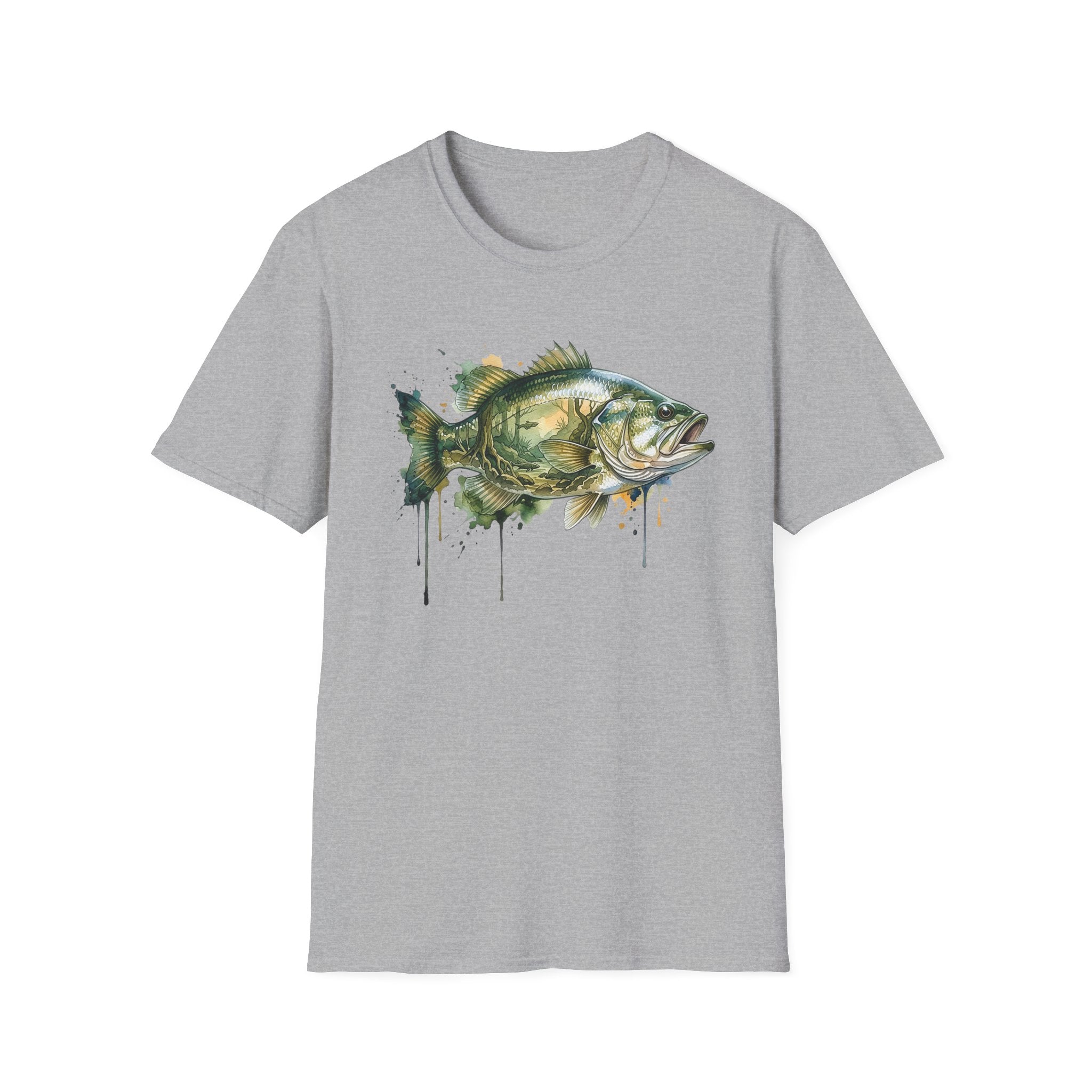 Bass Watercolor Fish T-Shirt