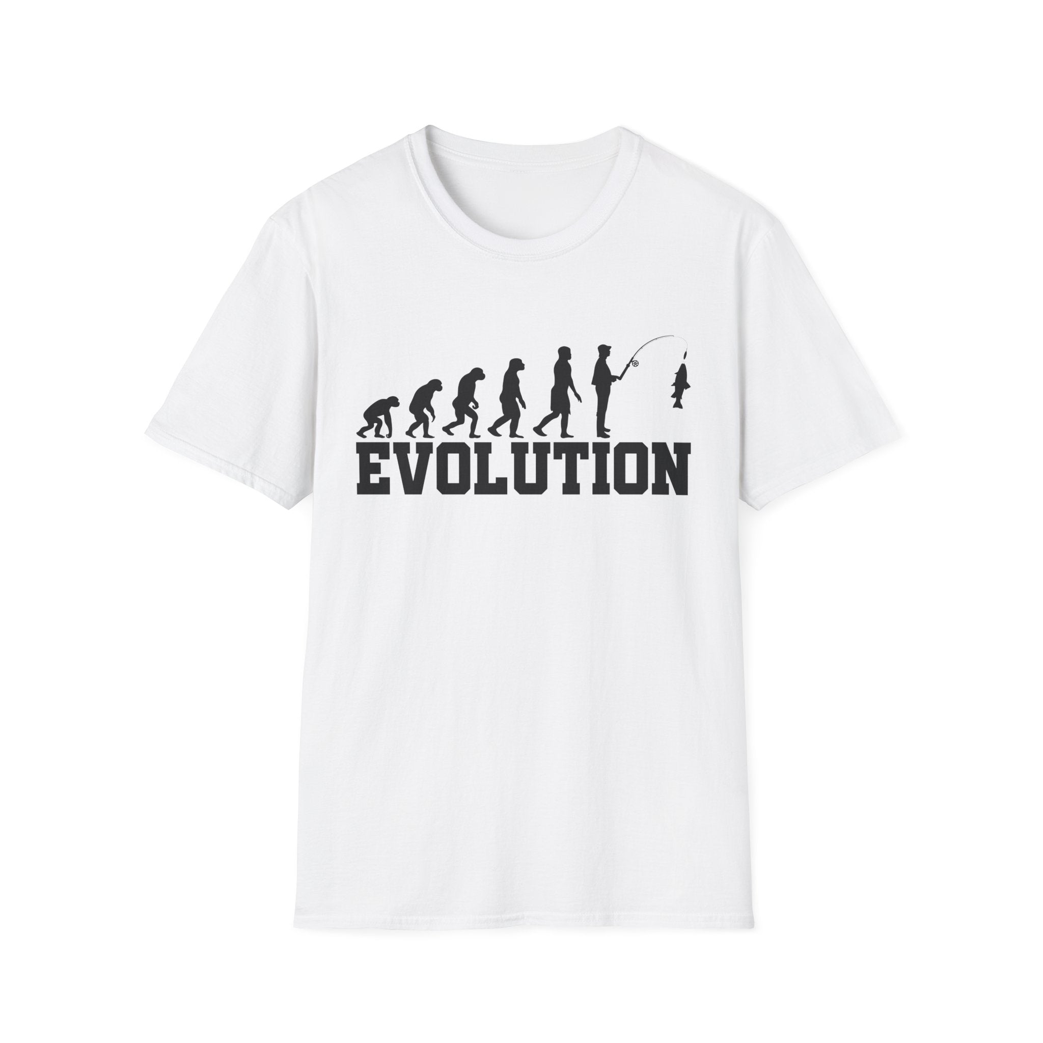 Funny Fisherman Evolution Graphic T-shirt
