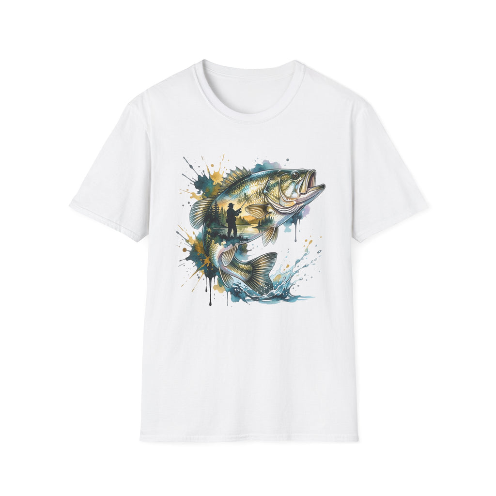 Bass Fishing Watercolor T-Shirt