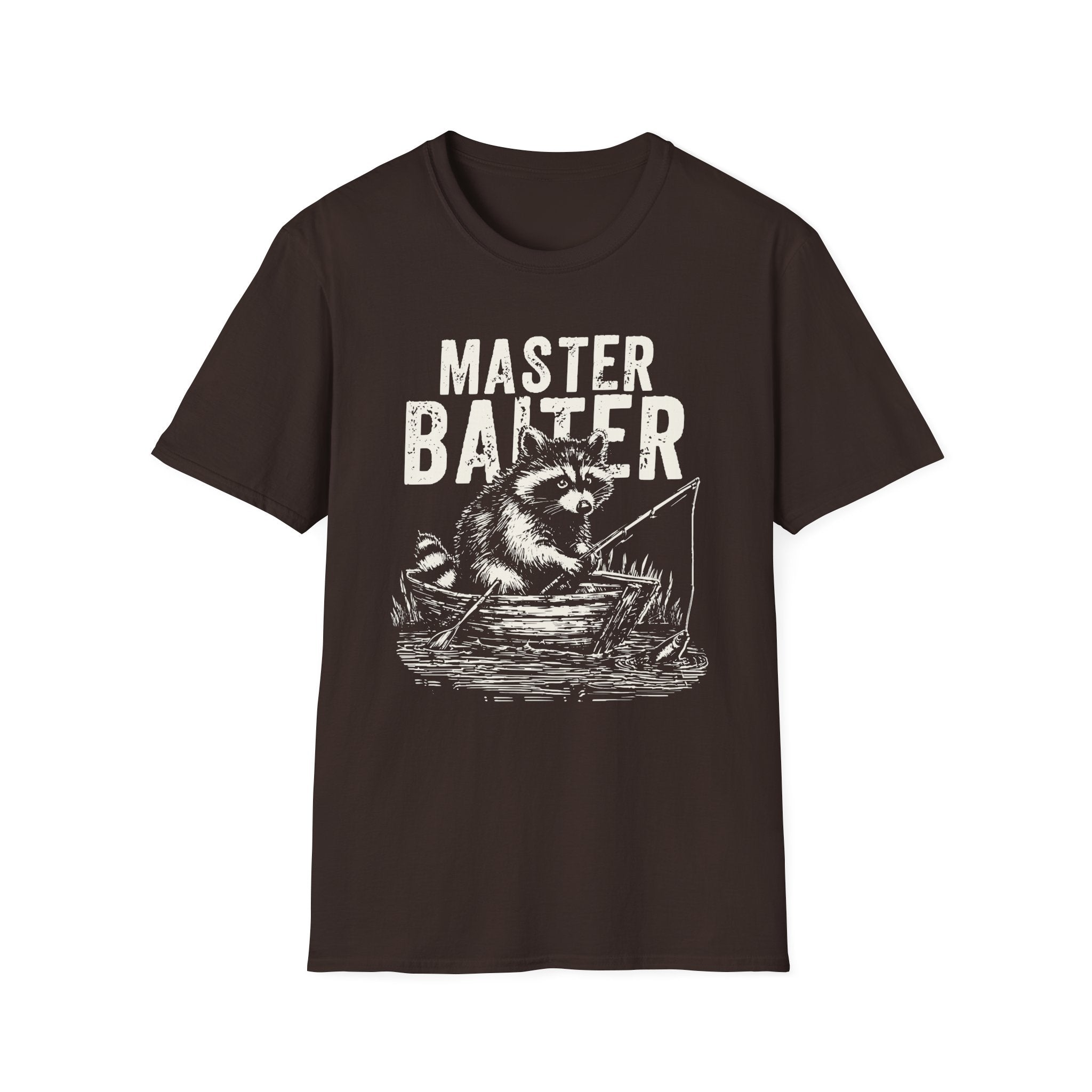 Master Baiter Fishing Funny Raccoon T-Shirt
