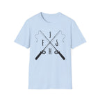 Fishing Rod Cross Graphic T-Shirt