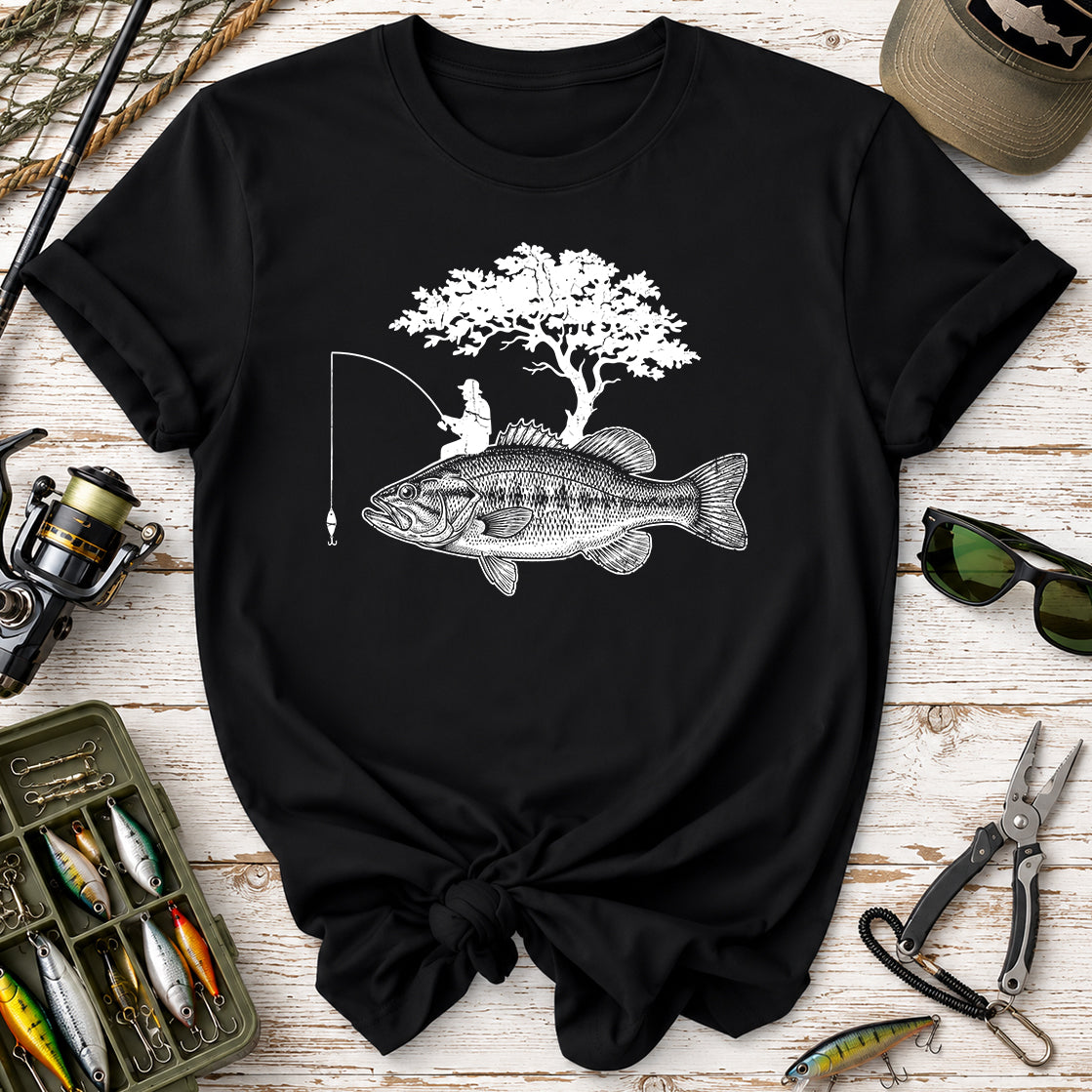 Vintage Angler Bass Fishing T-Shirt