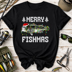 Festive Fishing Holiday Merry Fishmas T-Shirt