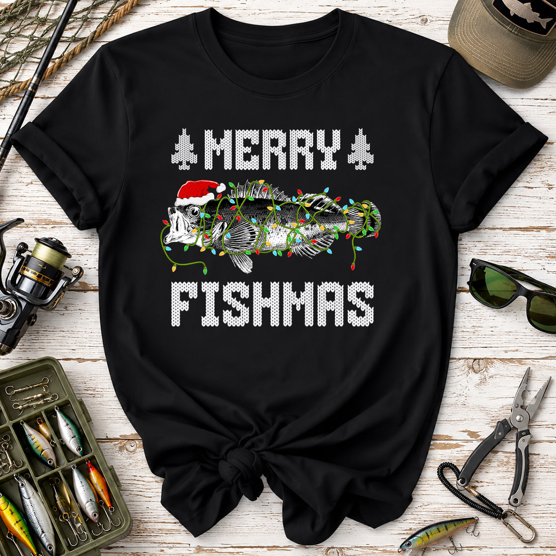 Festive Fishing Holiday Merry Fishmas T-Shirt