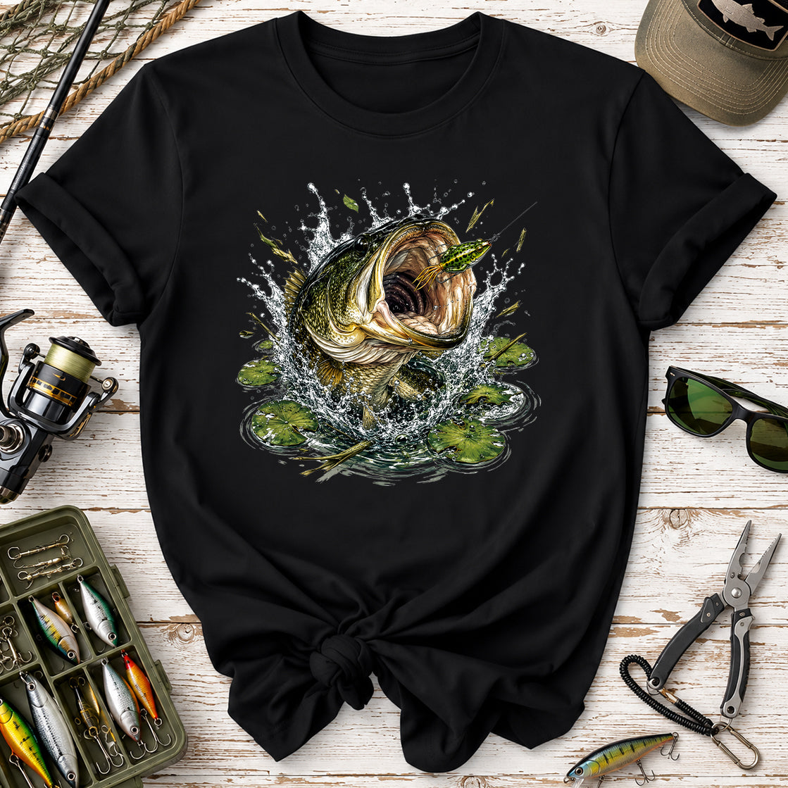Big Mouth Largemouth Bass Fishing T‑Shirt