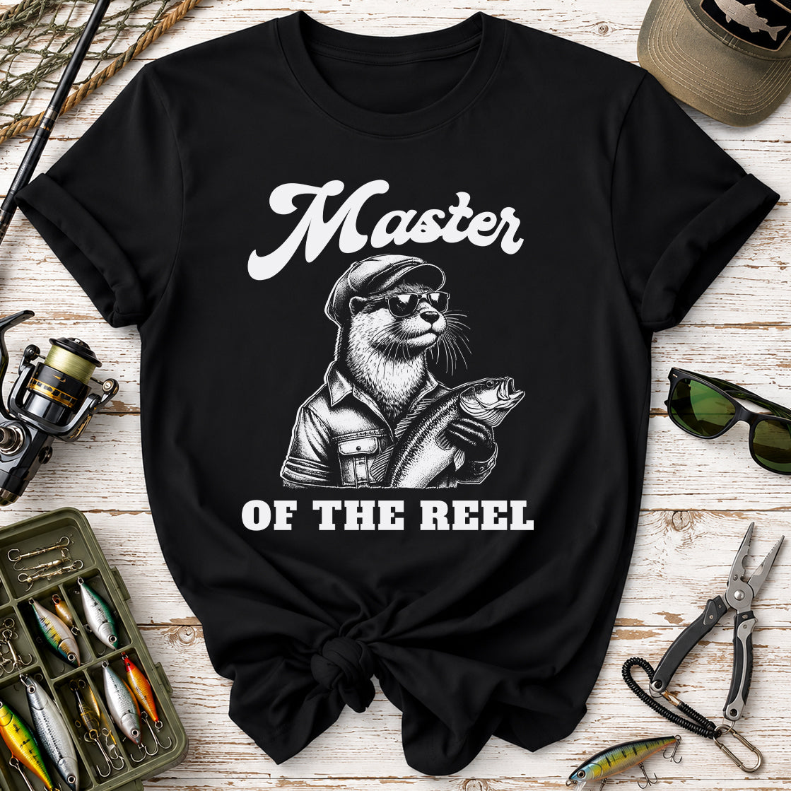 Master of the Reel Retro Otter Fishing T-Shirt