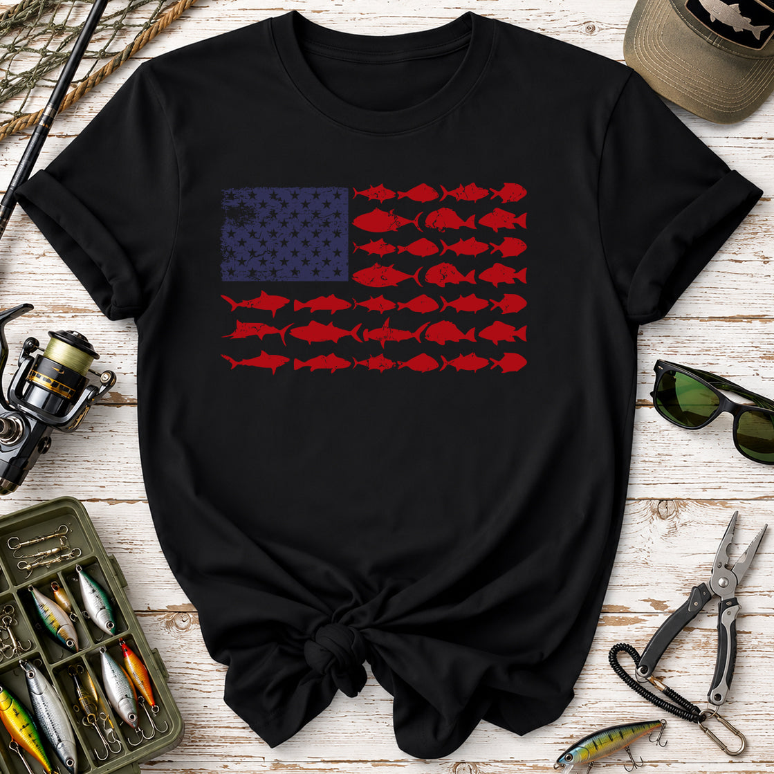 American Flag Fishing T-Shirt