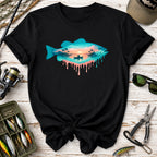 Dripping Tropical Sunset Fishing T-Shirt