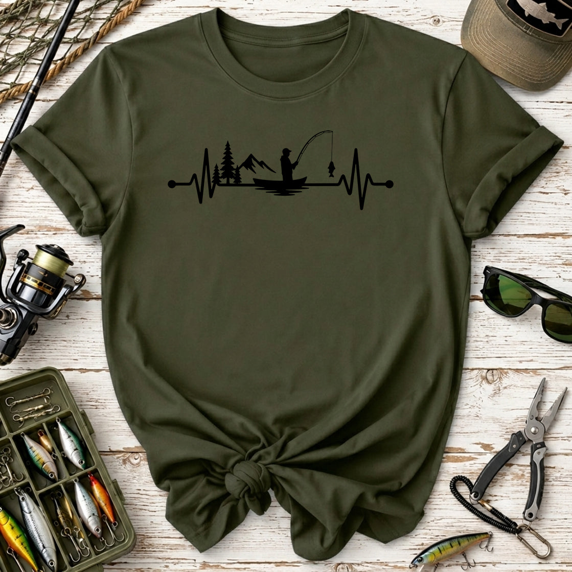 Fishing Heartbeat T-Shirt