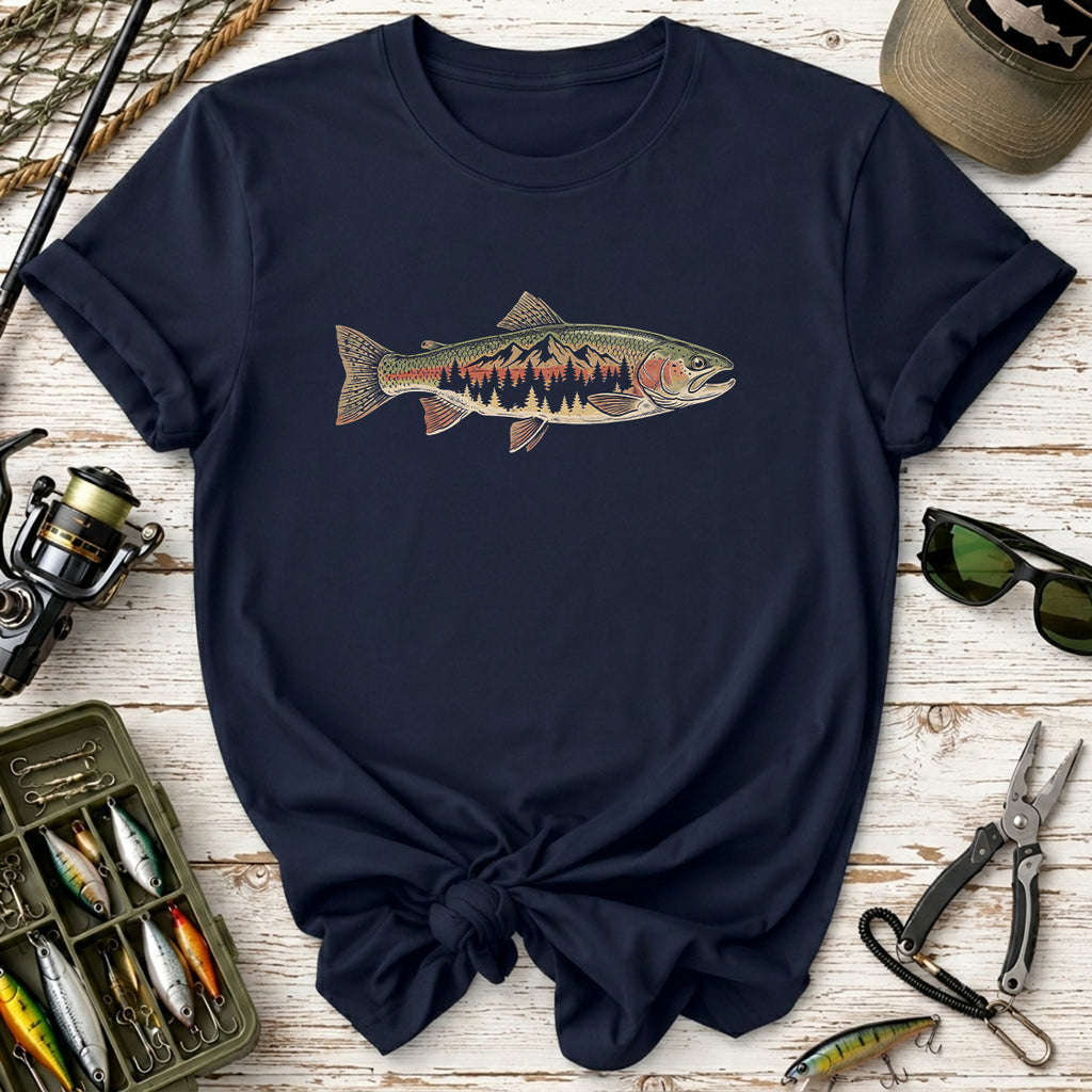 Mountain Lake Fishing  T-Shirt