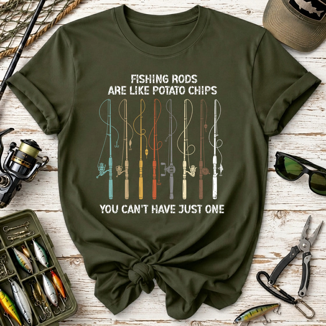 Fishing Rods Are Like Potato Chips T-Shirt