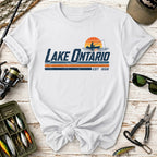 Lake Ontario Vintage Sunset Fishing T-Shirt