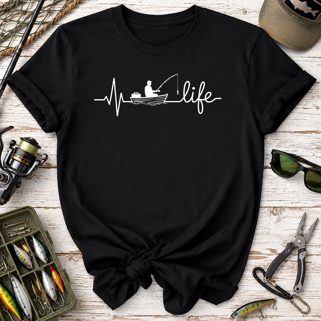 Fishing Life Heartbeat T-Shirt