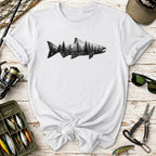 Forest Double Exposure Trout T-Shirt