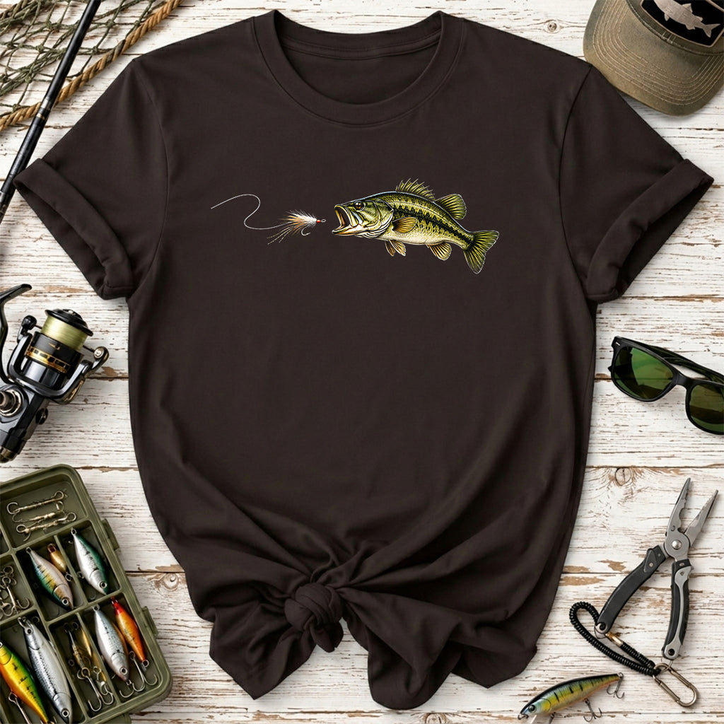 Bass Fishing Fly Lure Graphic T-Shirt