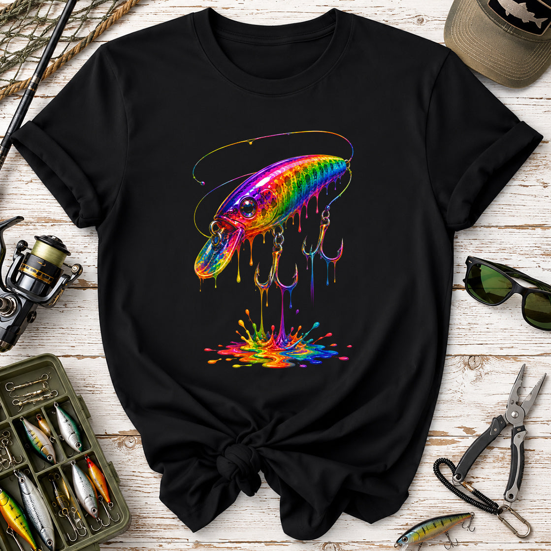 Rainbow Drip Fishing Lure T‑Shirt