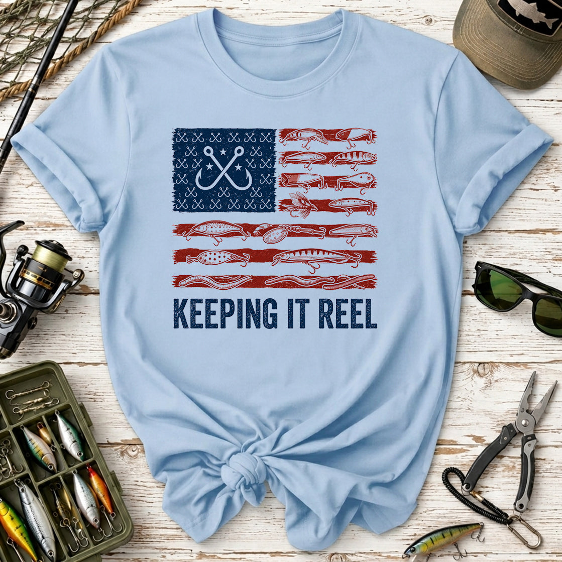 Fishing Flag Keeping It Reel T-Shirt