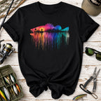 Rainbow Drip Fishing Bass T-Shirt