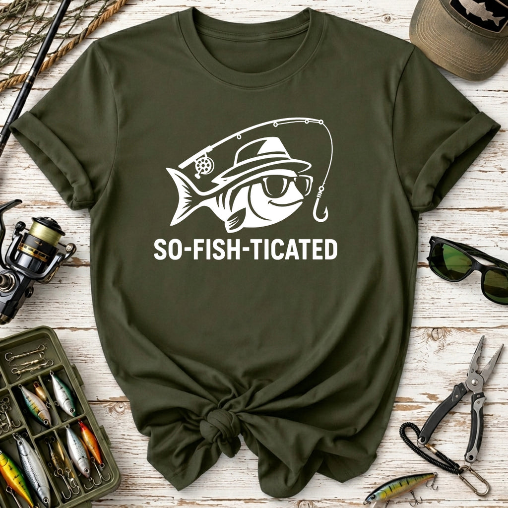 So-Fish-Ticated Fishing T-Shirt
